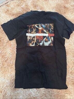 Black Graphic SeatGeek Crewneck T-Shirt with Renaissance Print